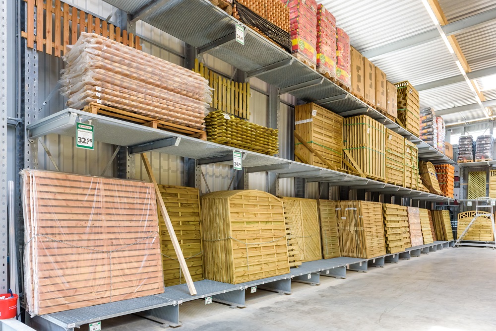 Cantilever racking building material